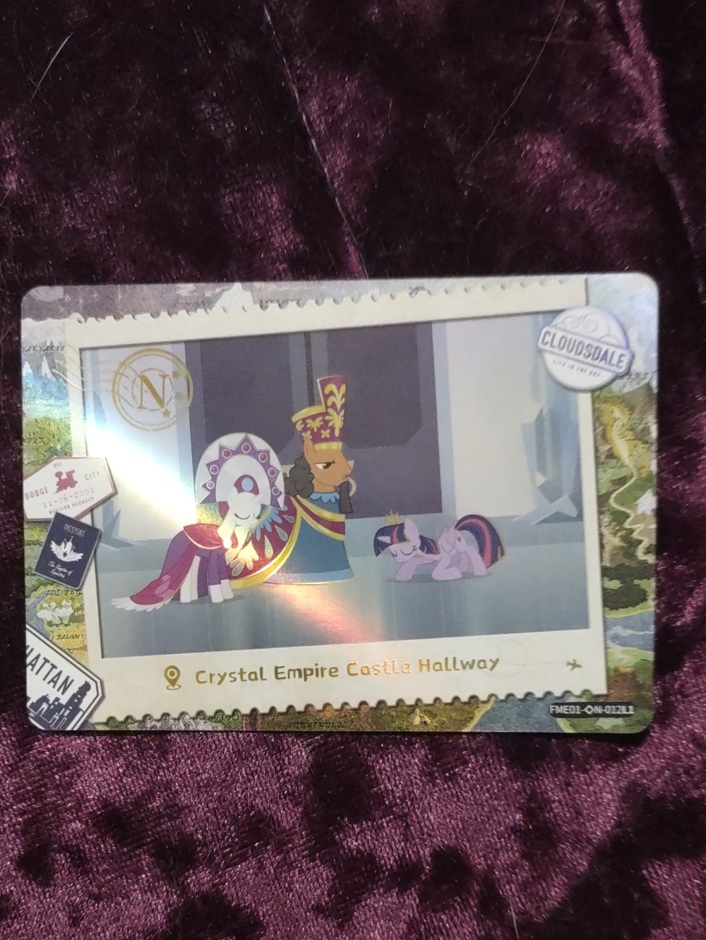 My Little Pony Crystal Empire Castle Hallway Collectible Card - Purple
